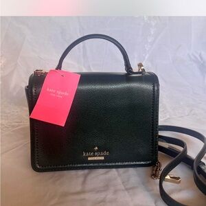 Kate Spade Black Crossbody Bag with Gold Accents